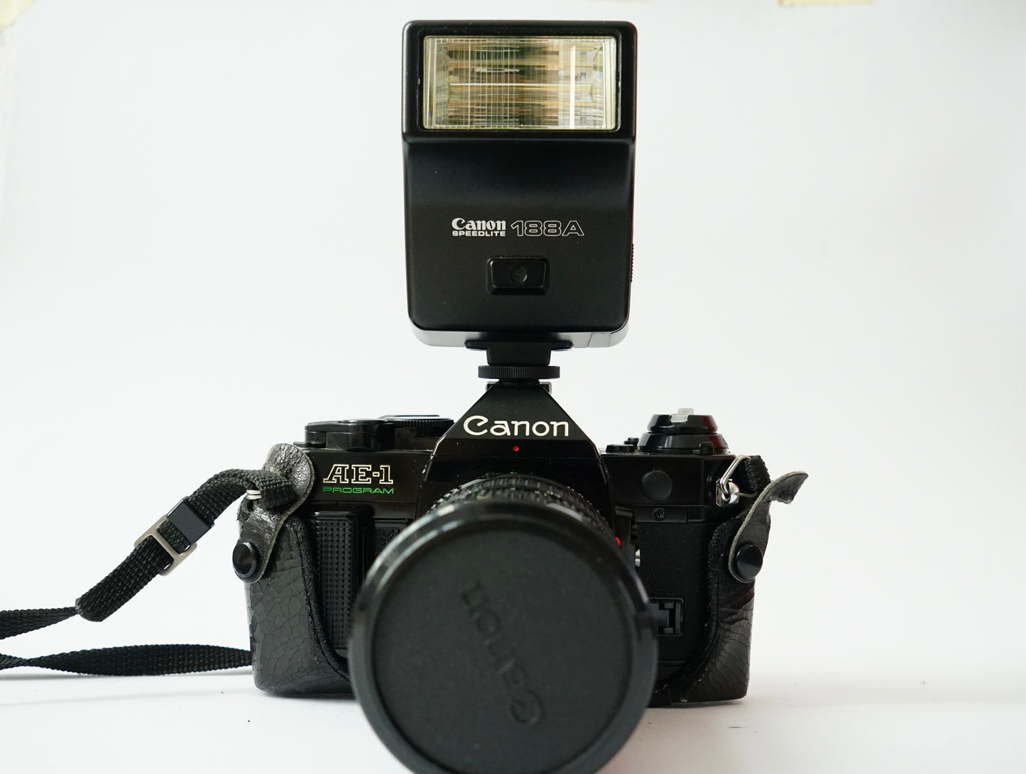 Canon AE-1 Program 35mm Analog SLR Film Camera Full Set