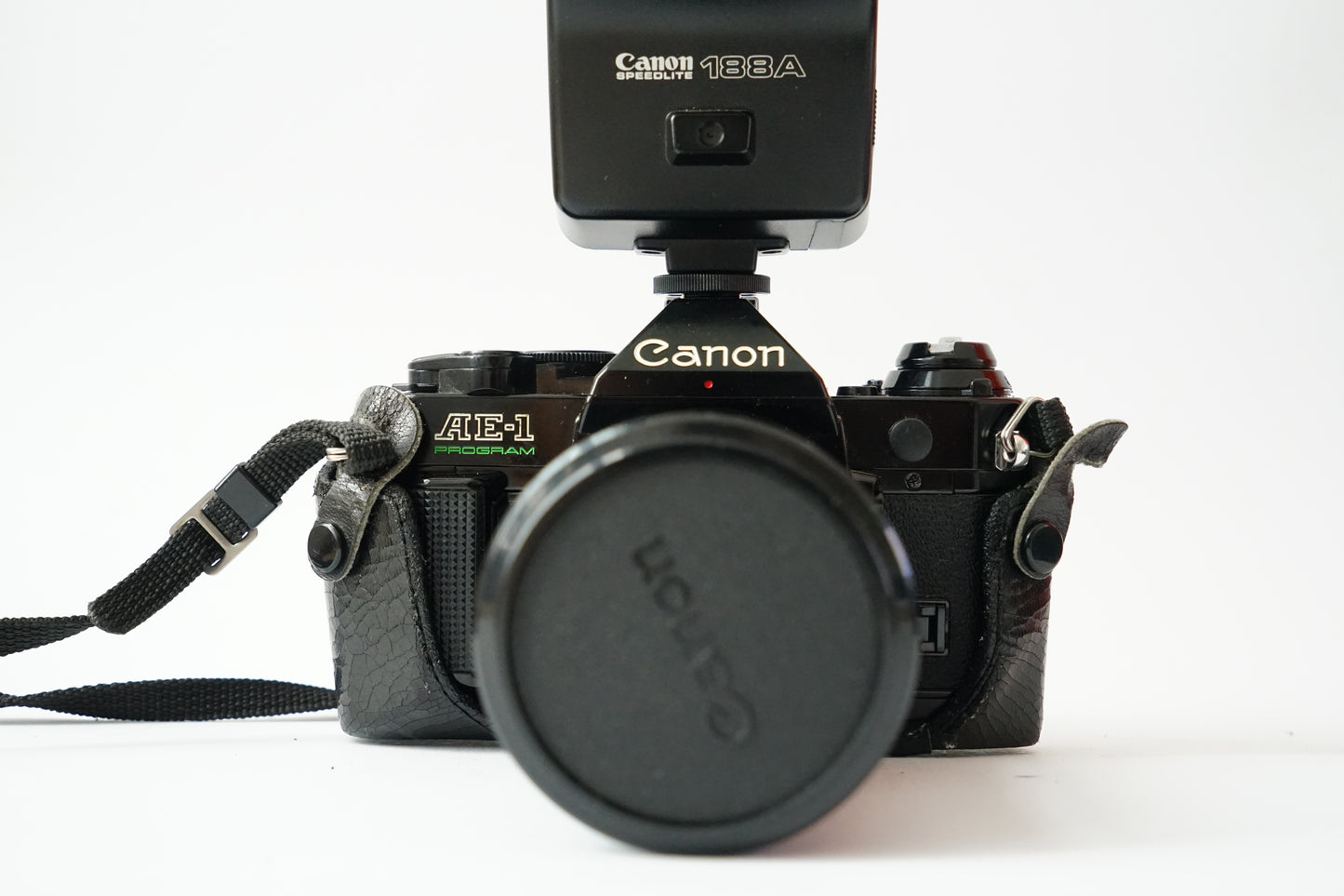 Canon AE-1 Program 35mm Analog SLR Film Camera Full Set